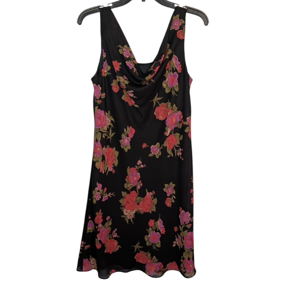 Jessica Floral Black Dress